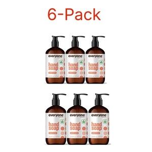 6-Pack Everyone Liquid Hand Soap Apricot & Vanilla Plant-Based Cleanser 12.75oz